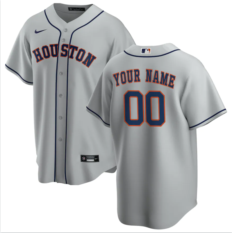 Men's Houston Astros Active Player Custom White Base Stitched Jersey
